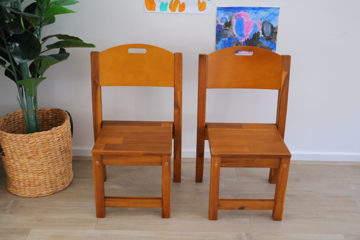 Acacia Stacking Chair-Set of 2 - Image 3