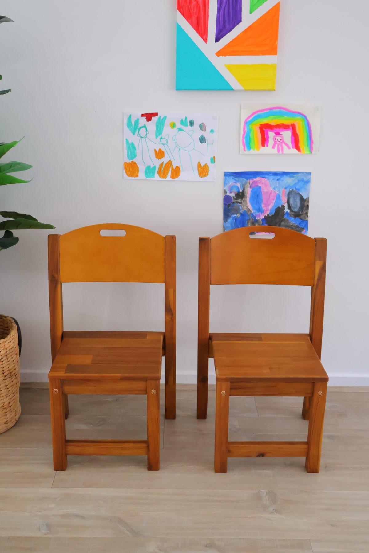 Acacia Stacking Chair-Set of 2 - Image 6