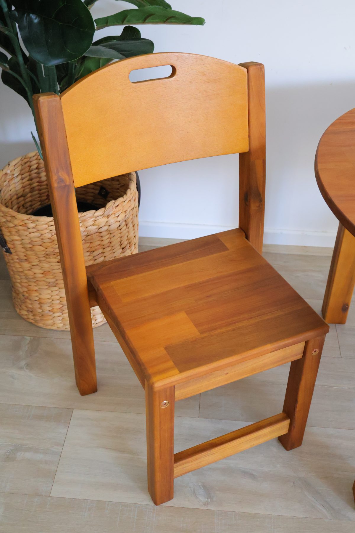 Acacia Stacking Chair-Set of 2 - Image 5