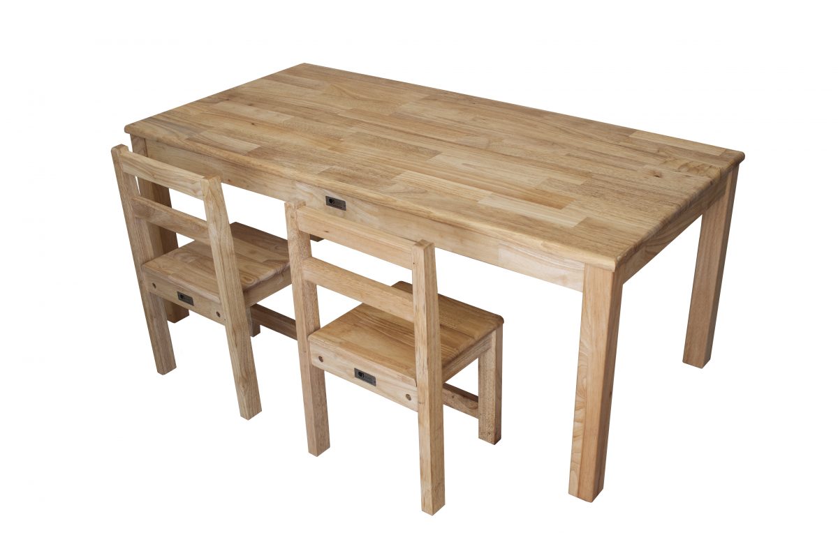 Solid Rectangular Table with 2 Standard Chairs - Image 7