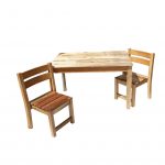 129 study desk and 2 chairs