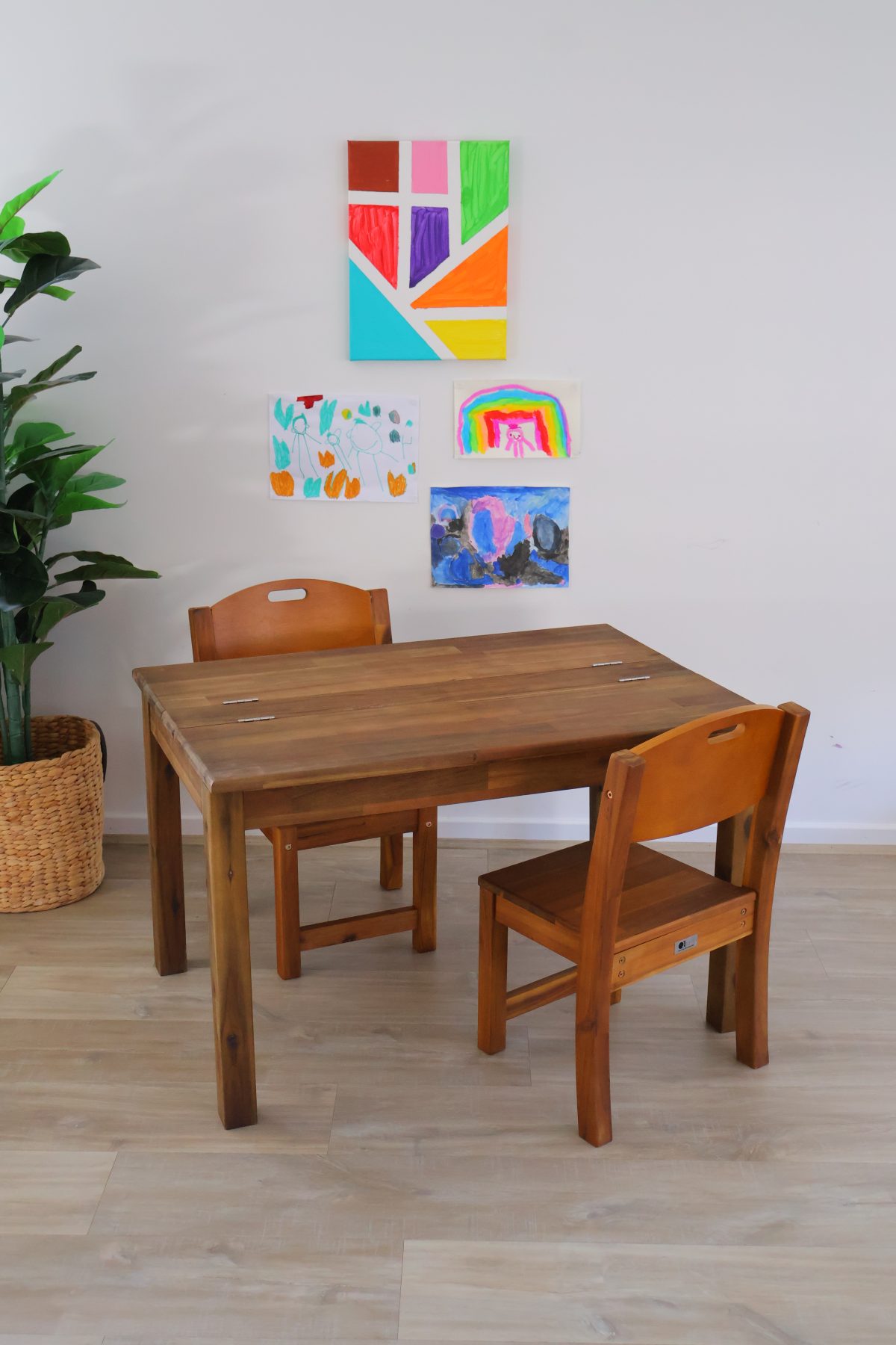 Study Desk and 2 Stacking Chairs - Image 3