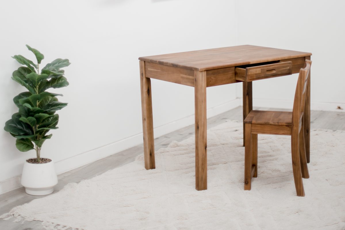 Hardwood Teen Study Desk and Matching Chair - Image 2