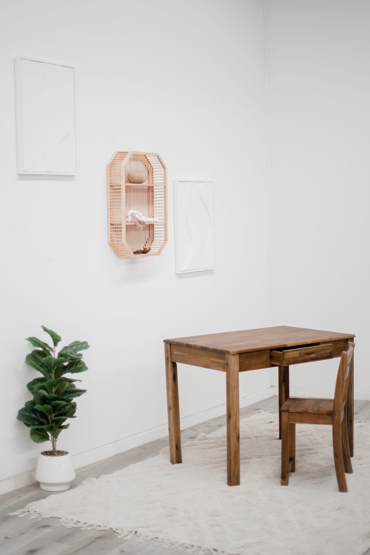 Hardwood Teen Study Desk and Matching Chair - Image 3