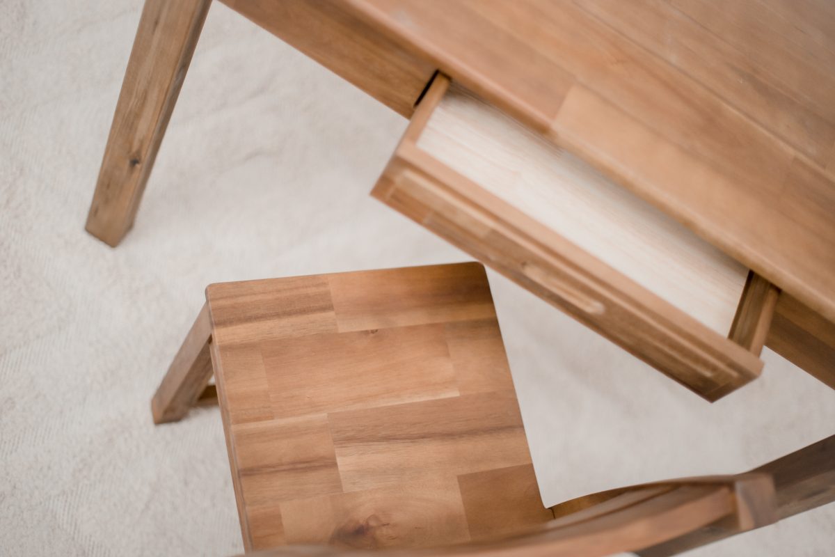 Hardwood Teen Study Desk and Matching Chair - Image 5