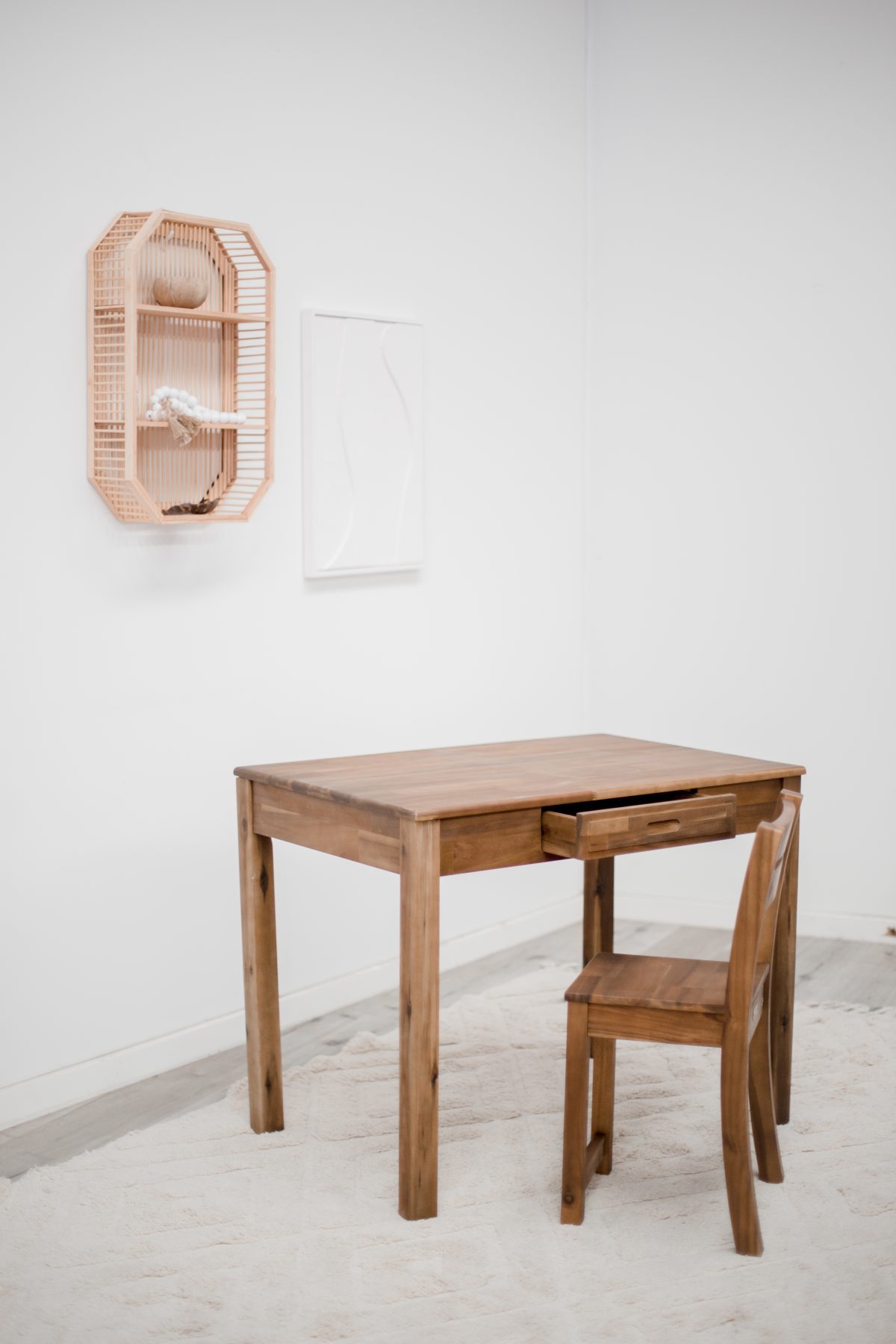 Hardwood Teen Study Desk and Matching Chair - Image 6