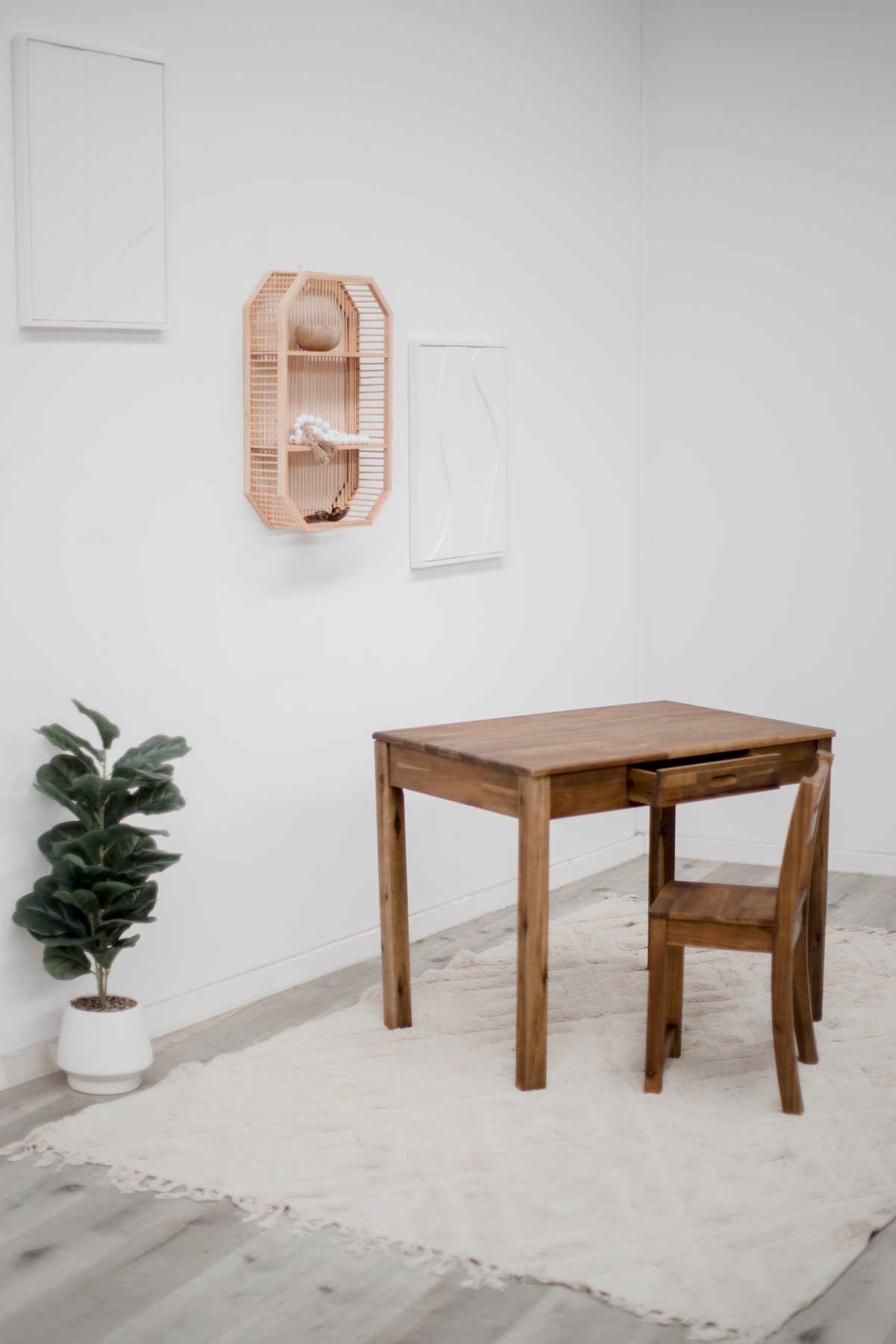 Hardwood Teen Study Desk and Matching Chair - Image 8