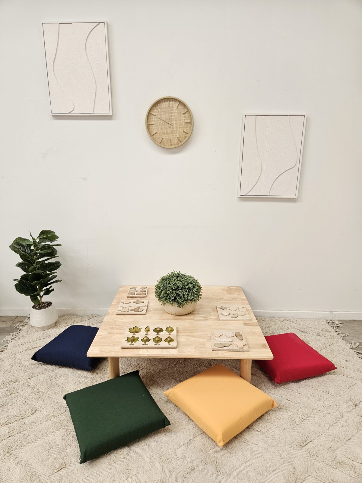 Low table with cushions discount