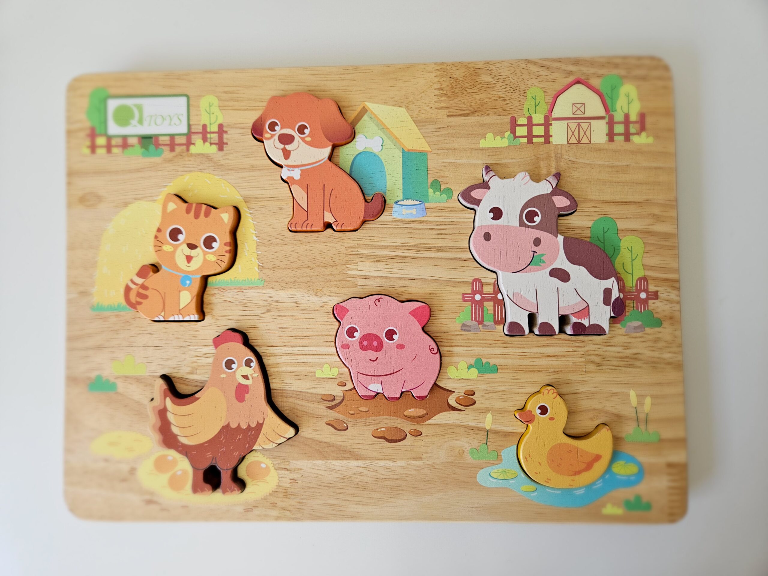 Farm Animal Play Set & Puzzle - Qtoys - Learning through Play