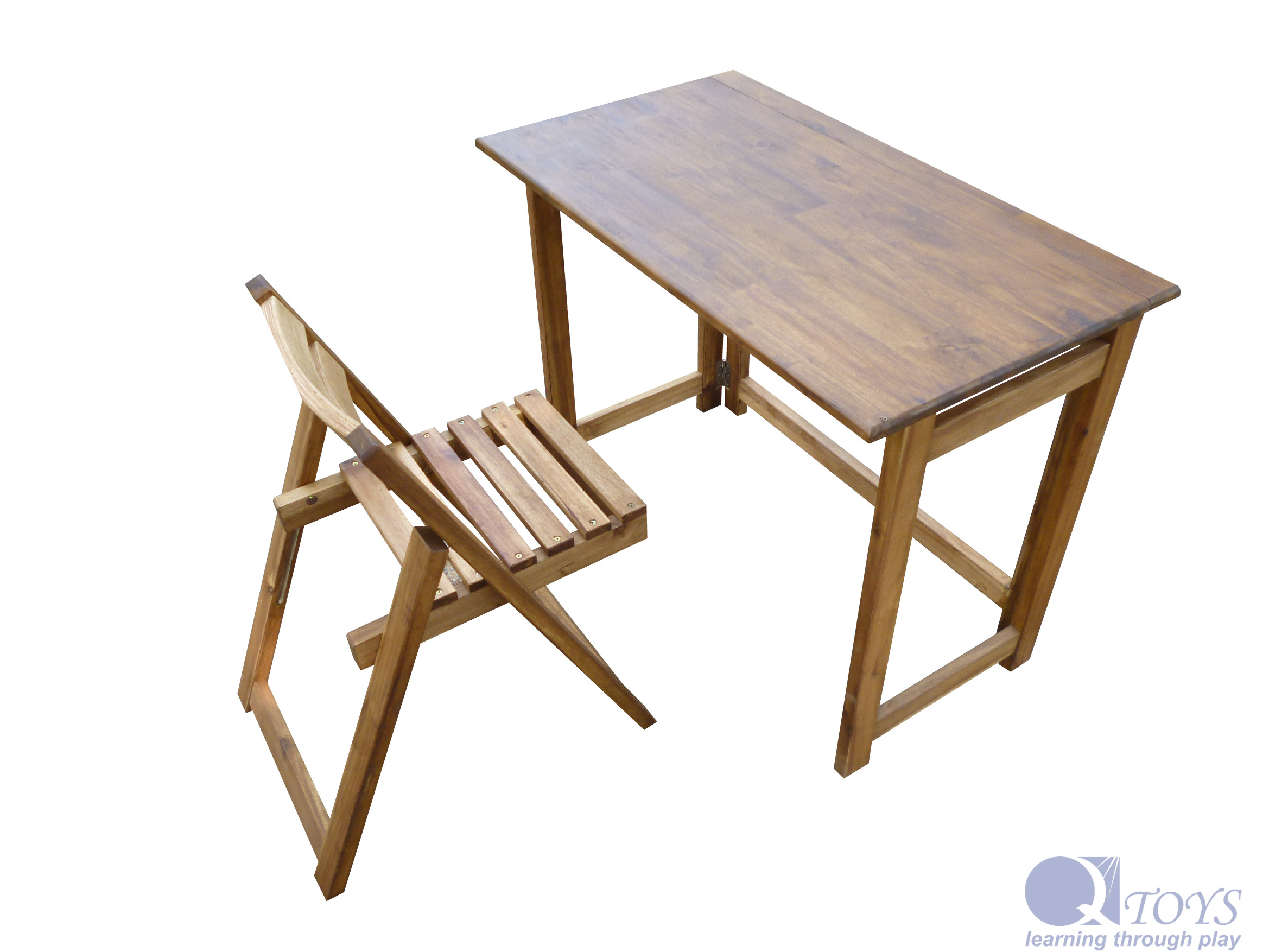 Foldable Study Desk And Chair Qtoys