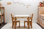 White Top Timber Table with 2 Matching Chairs-427431