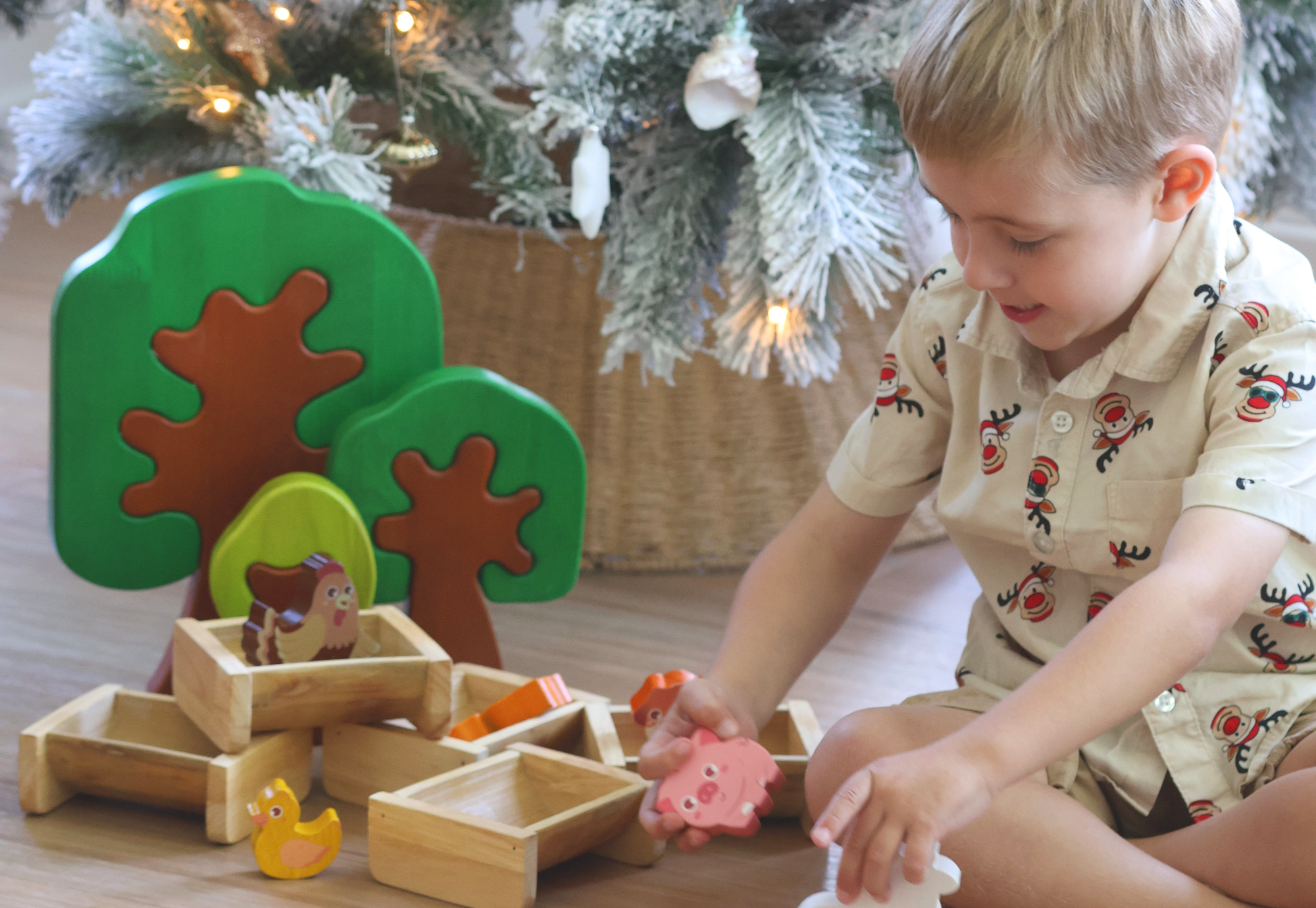 Farm Animal Play Set & Puzzle