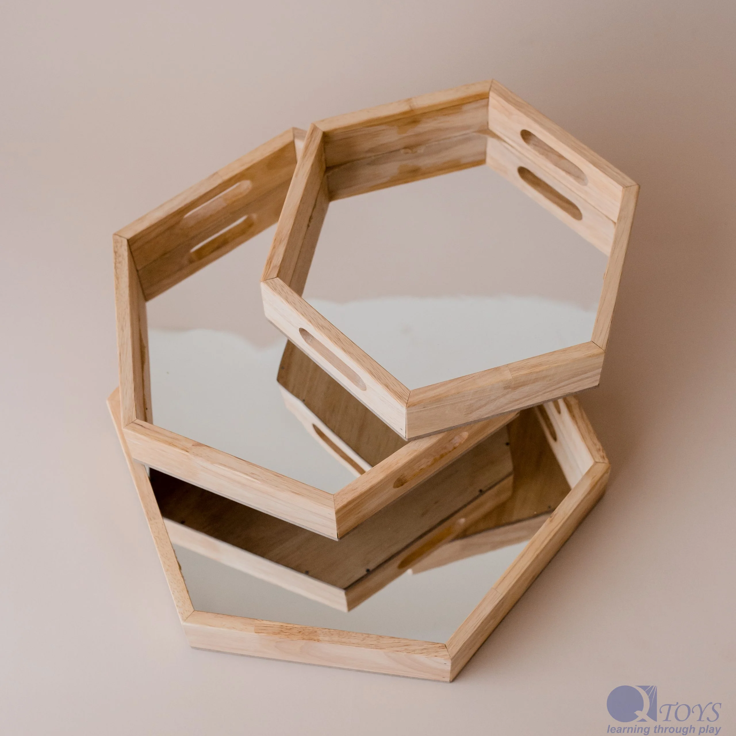 Wooden mirror tray deals