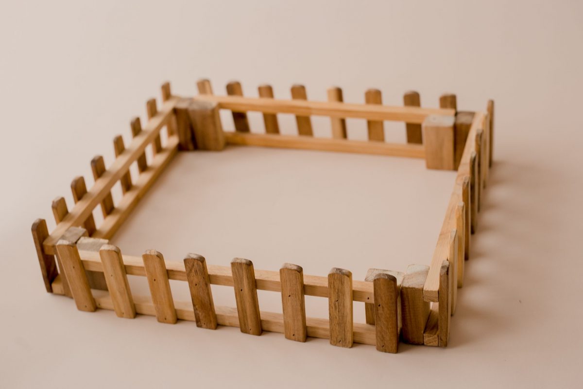 Wooden Fences - Set of 4