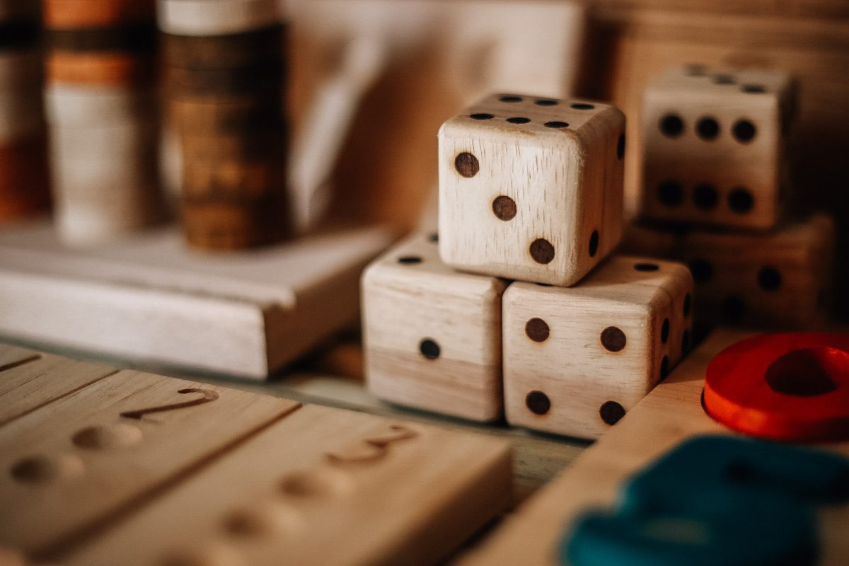 Wooden Dice set of 6