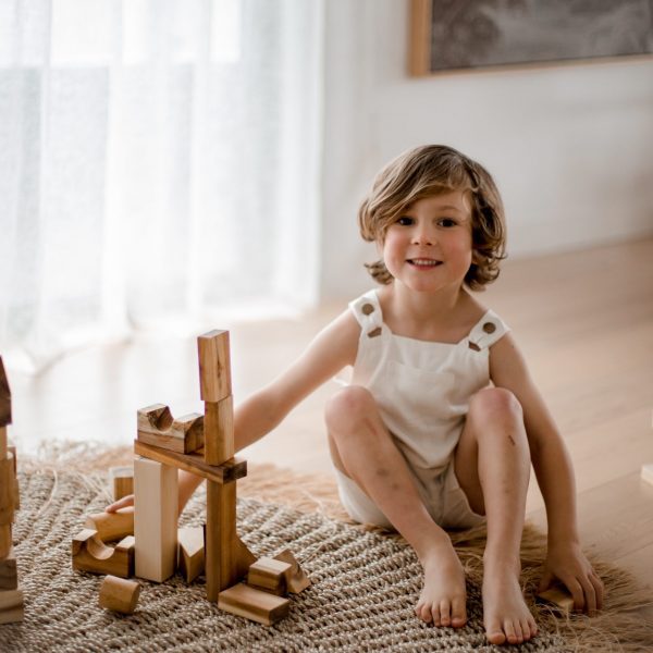Natural Wood Blocks - 34 Pcs-455