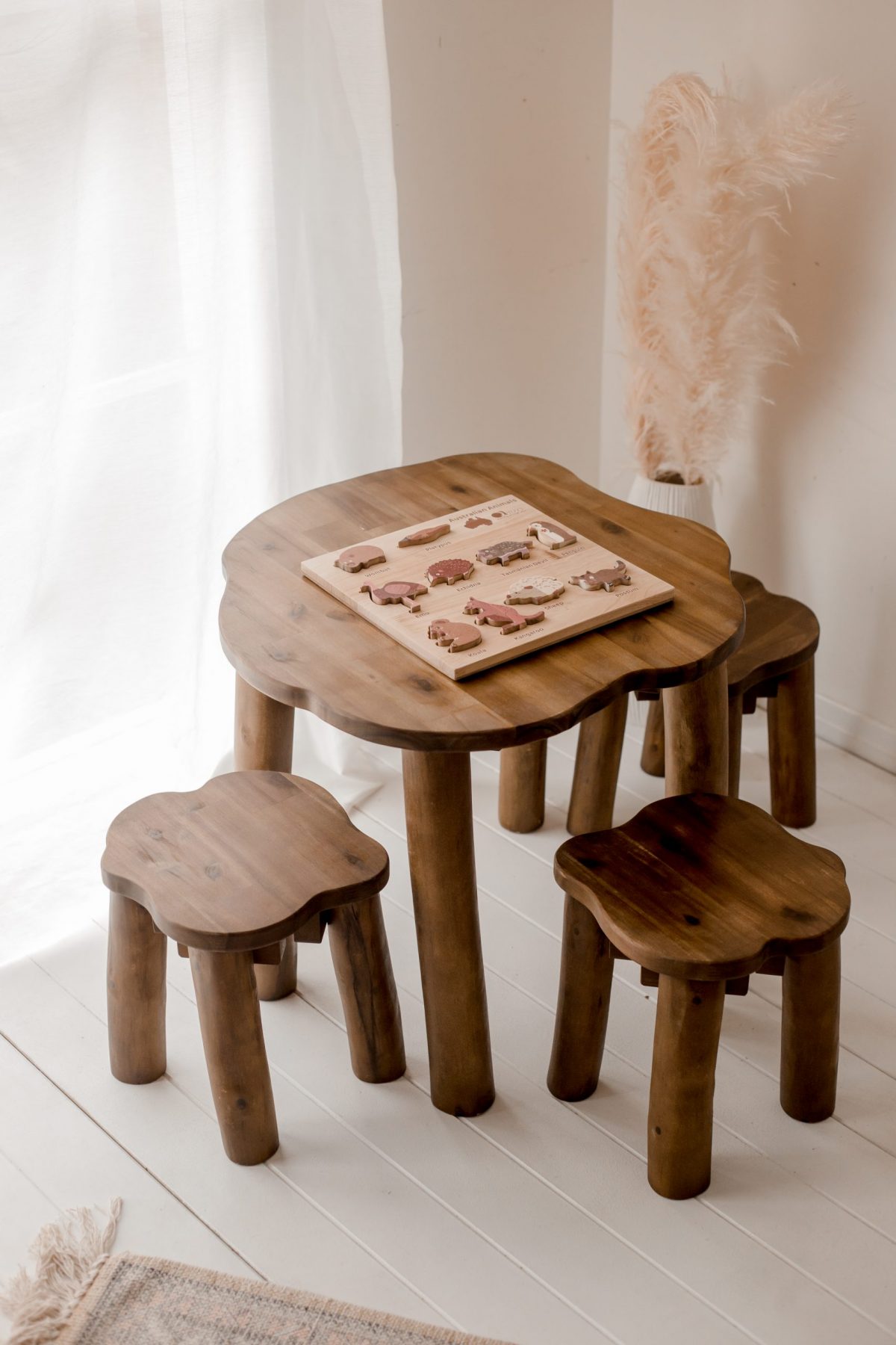 Solid timber stool discount