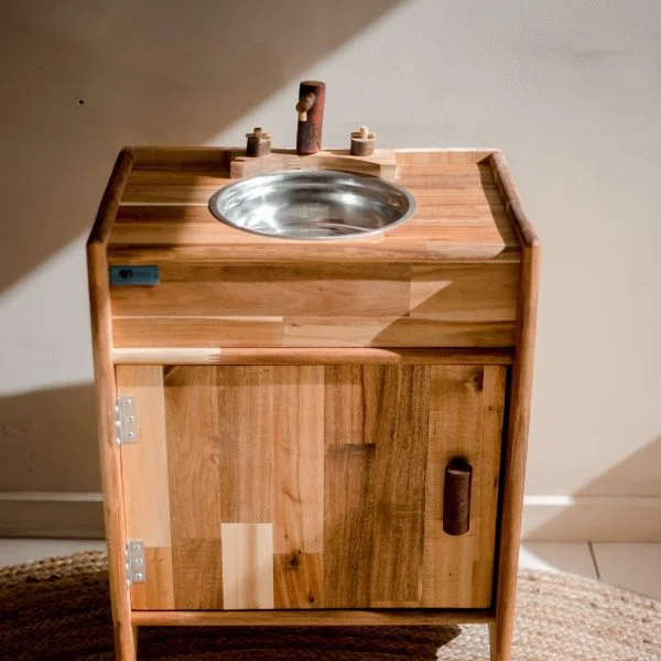 Natural wooden sink