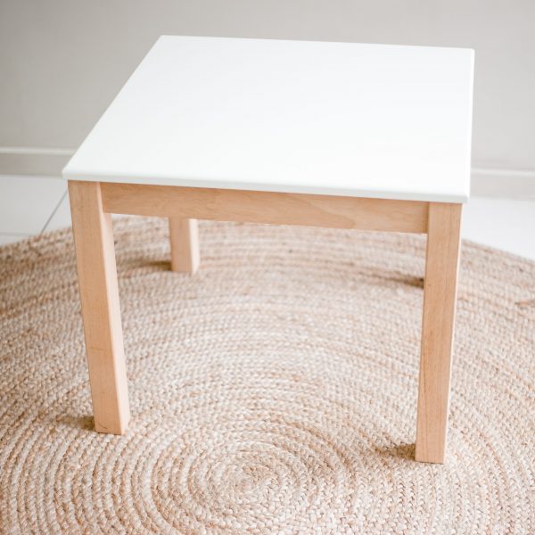 White top timber table