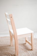 White seat stacking chair-431