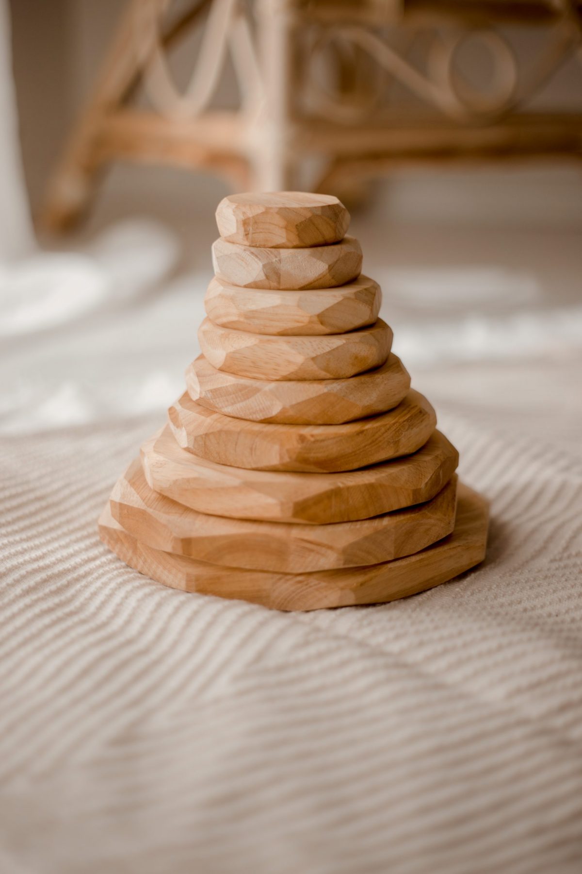 Natural Wooden Stacking Stones - Image 5