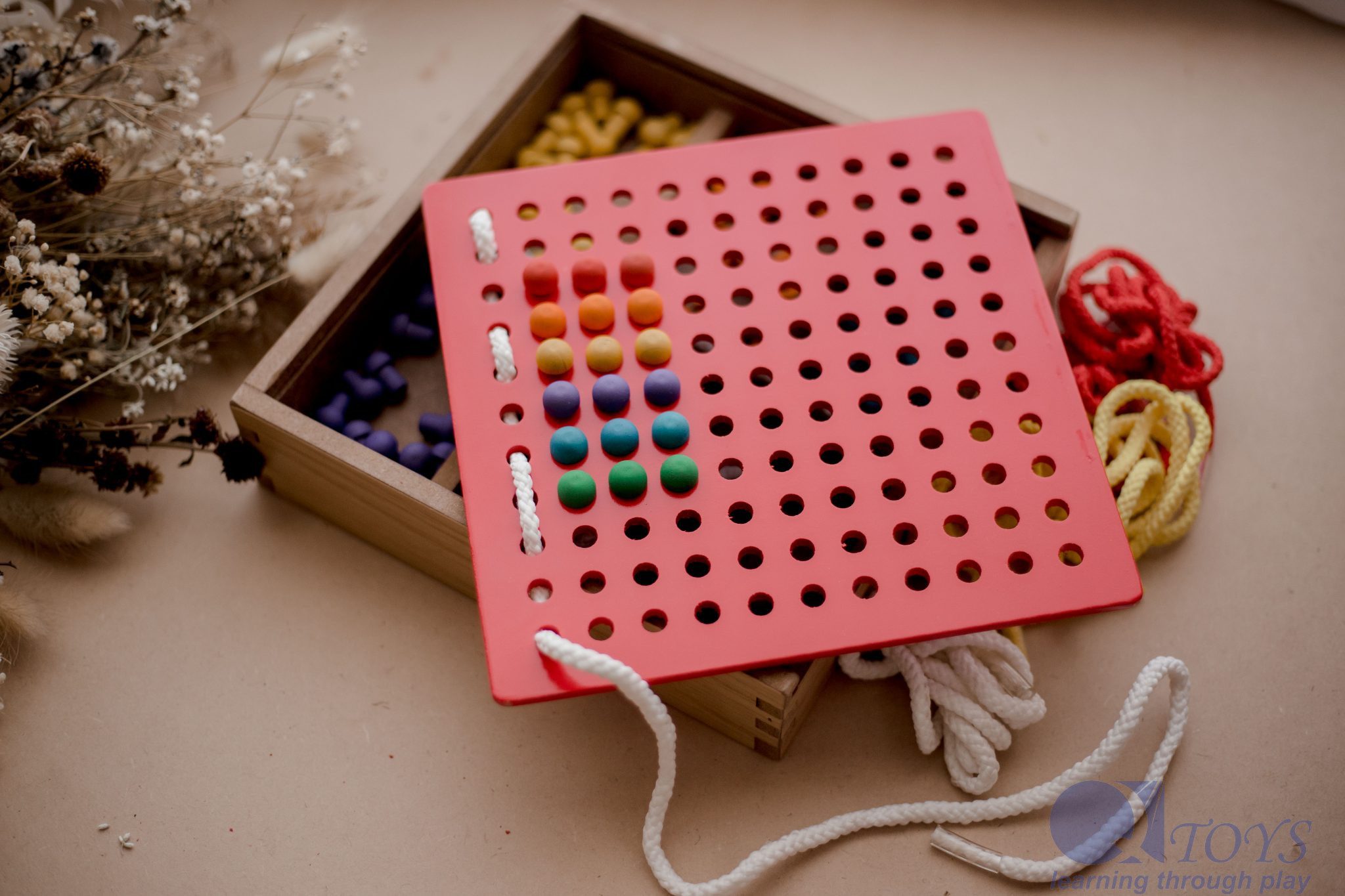 Froebel Peg and Lacing Board Qtoys Learning through Play