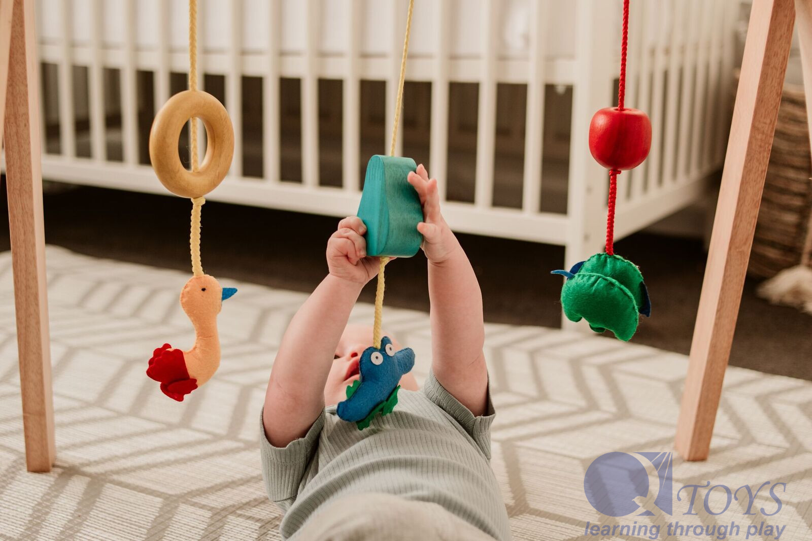 Wooden Baby Gym Qtoys