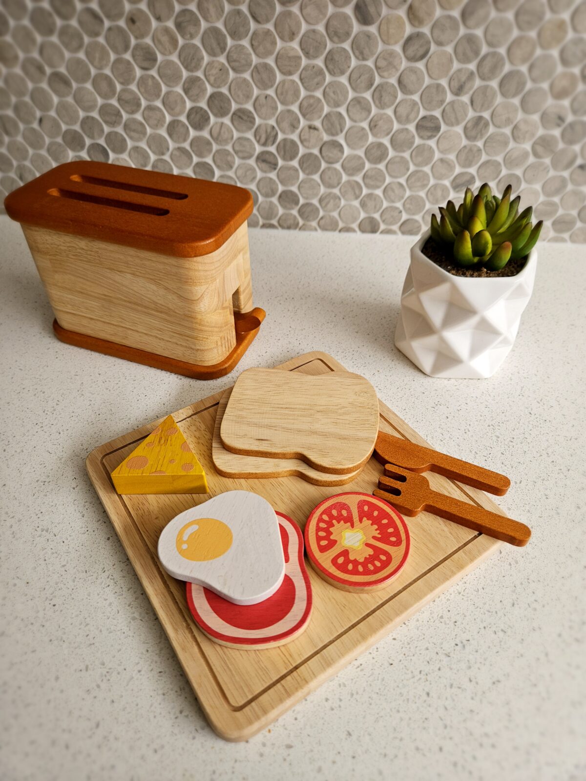 072-Wooden Breakfast Set