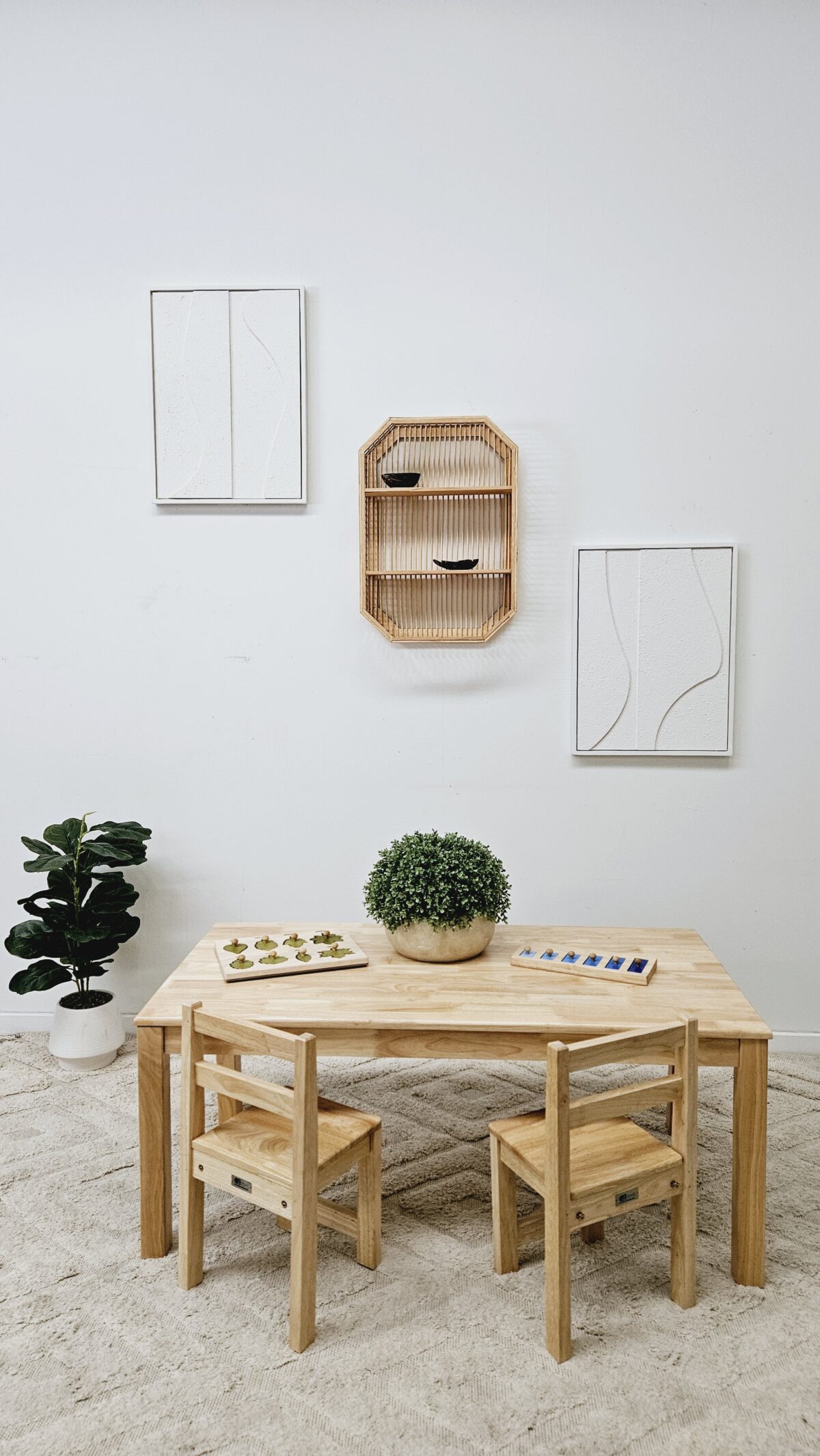Solid Rectangular Table with 2 Standard Chairs - Image 2
