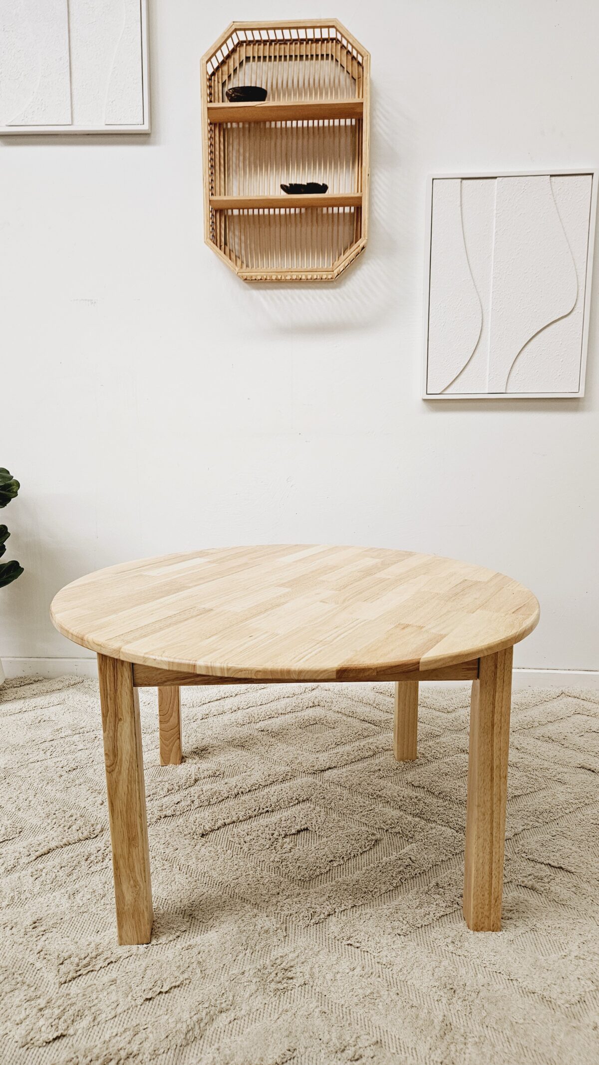 Round Table 90cm - Rubber Wood - Image 2