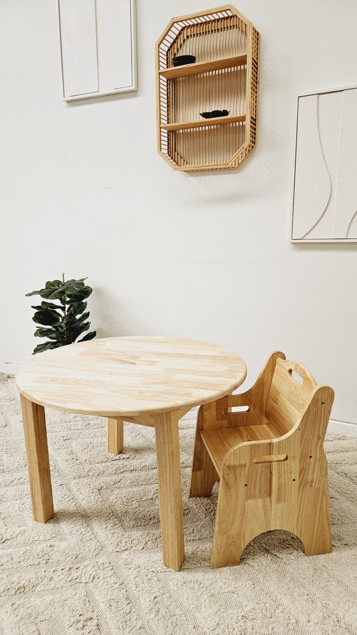 Medium Round Table and 2 Toddler Chairs - Image 5