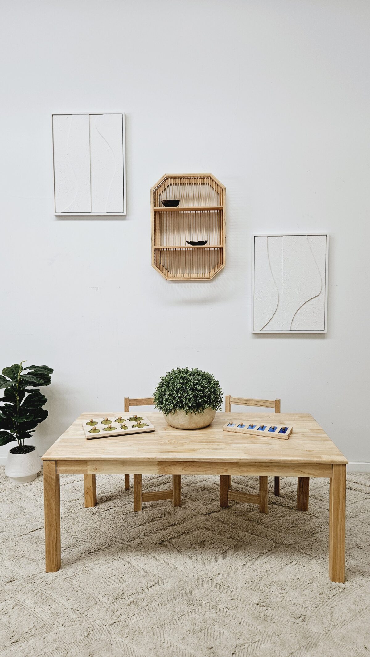 Solid Rectangular Table with 2 Standard Chairs - Image 5