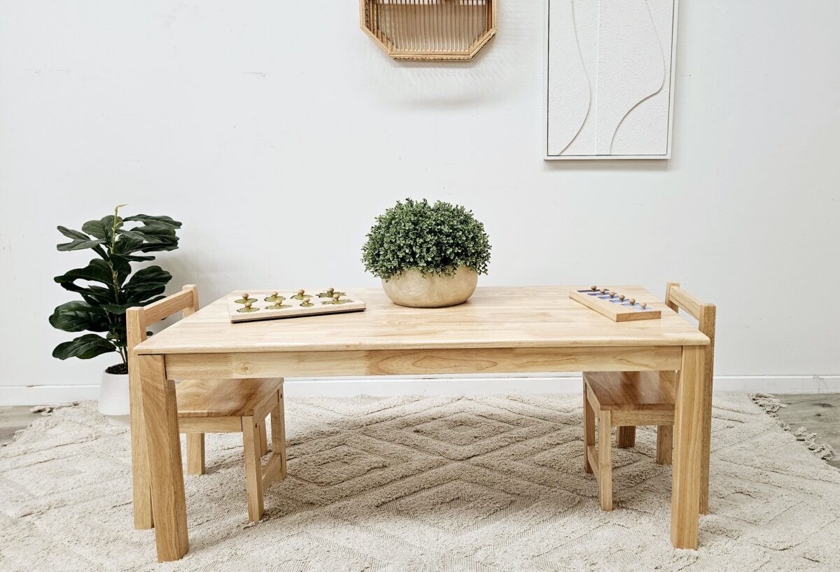 Solid Rectangular Table with 2 Standard Chairs - Image 6