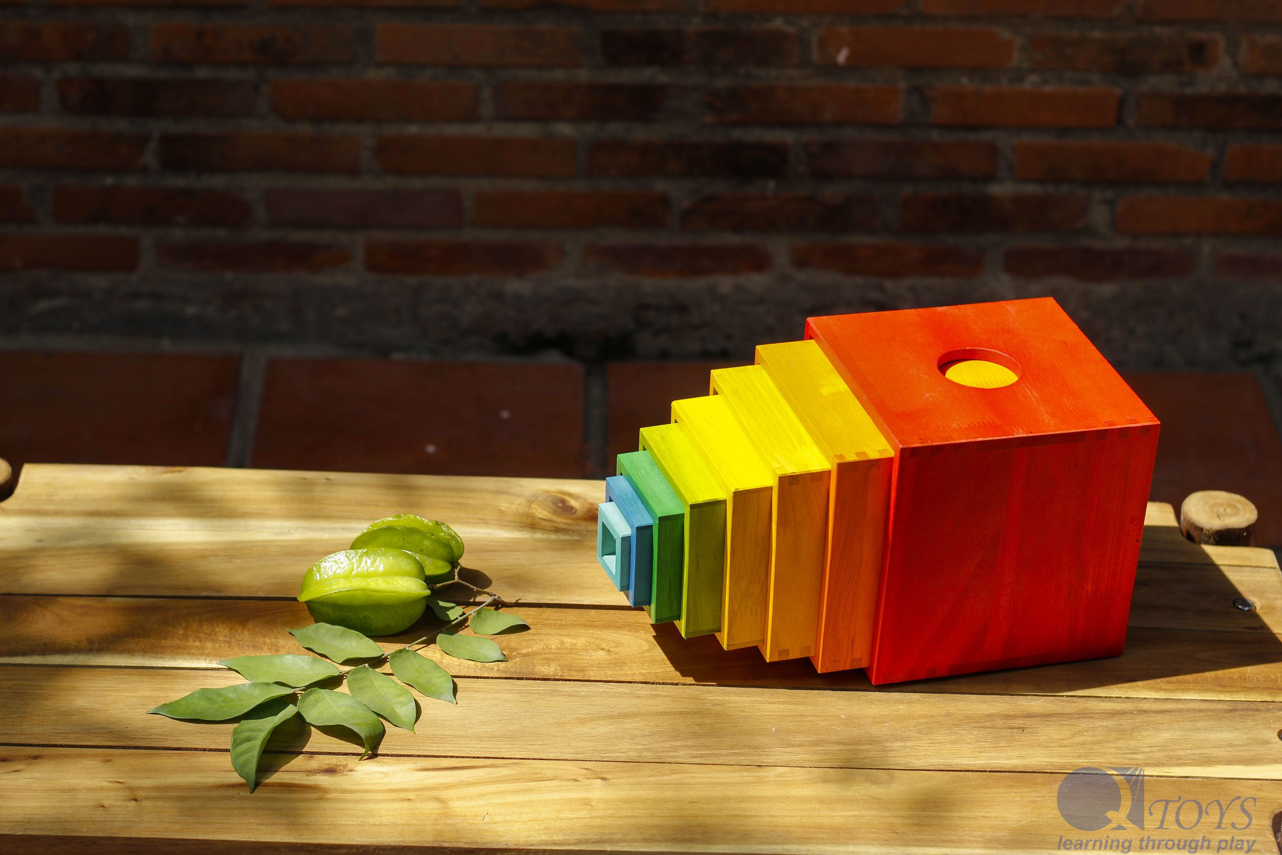 rainbow nesting toy