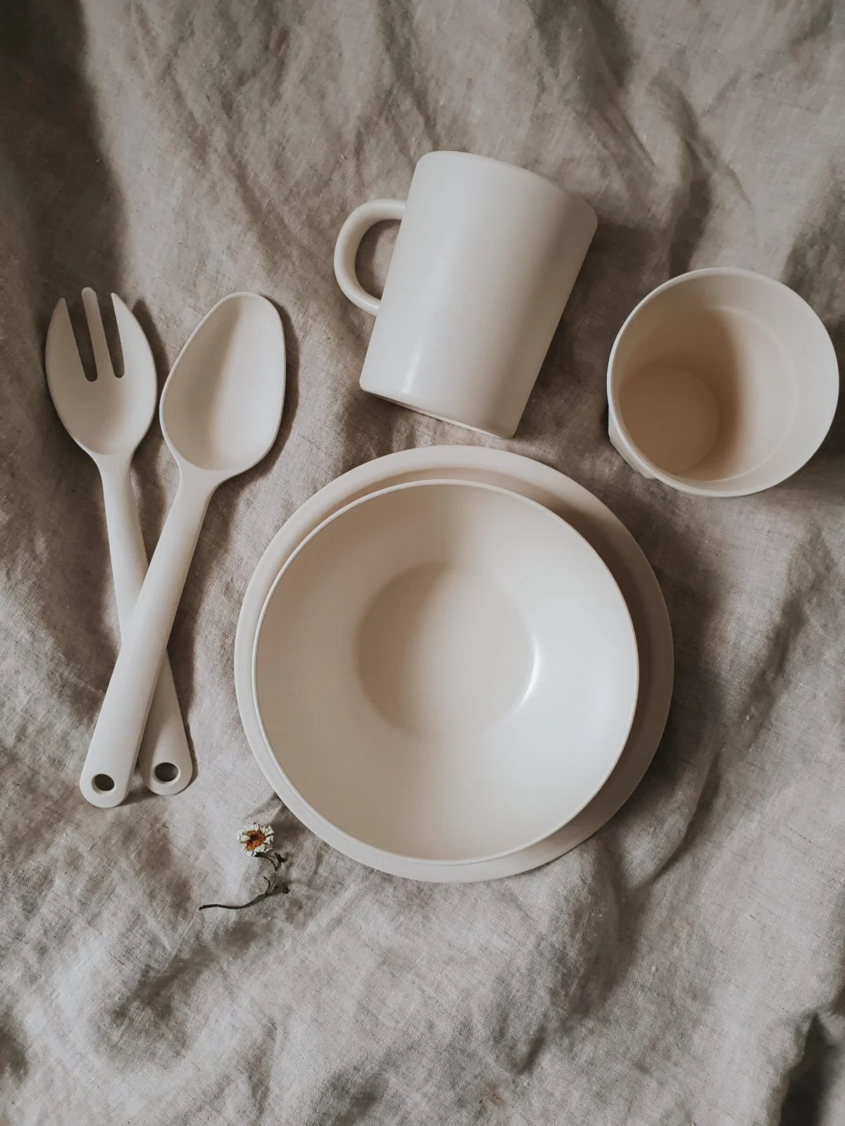 Bamboo Set in Natural - Bowl Plate and Cup