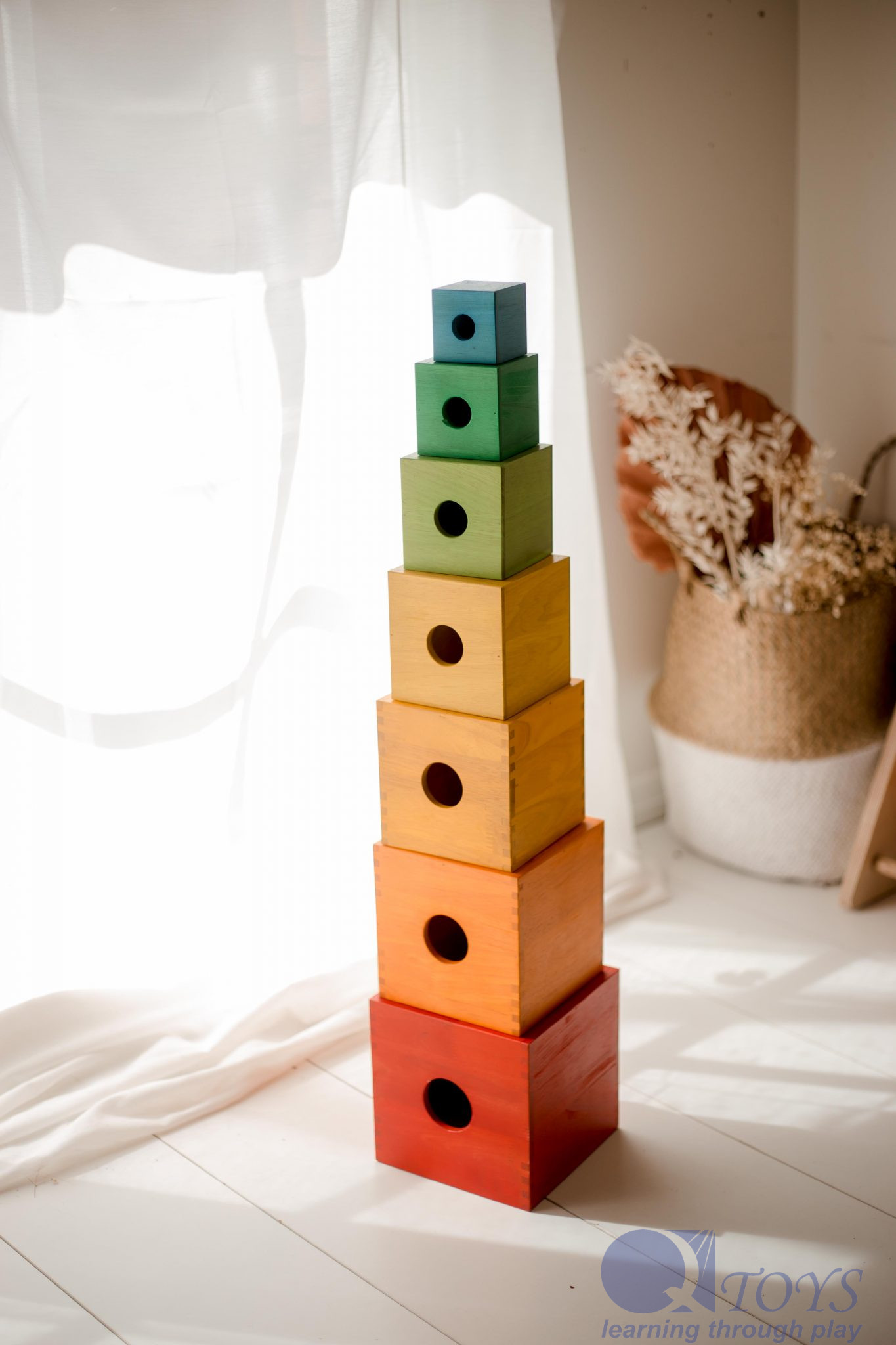 rainbow nesting toy