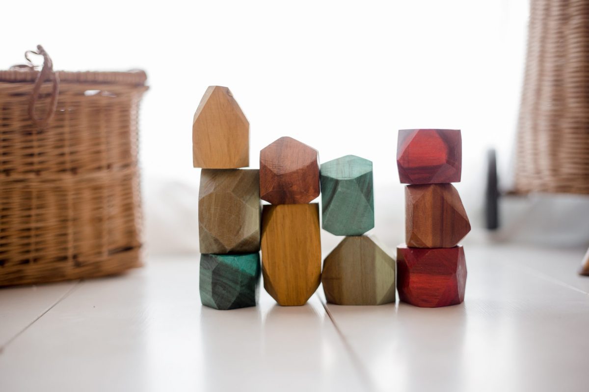 Coloured Wooden Gems - Image 2