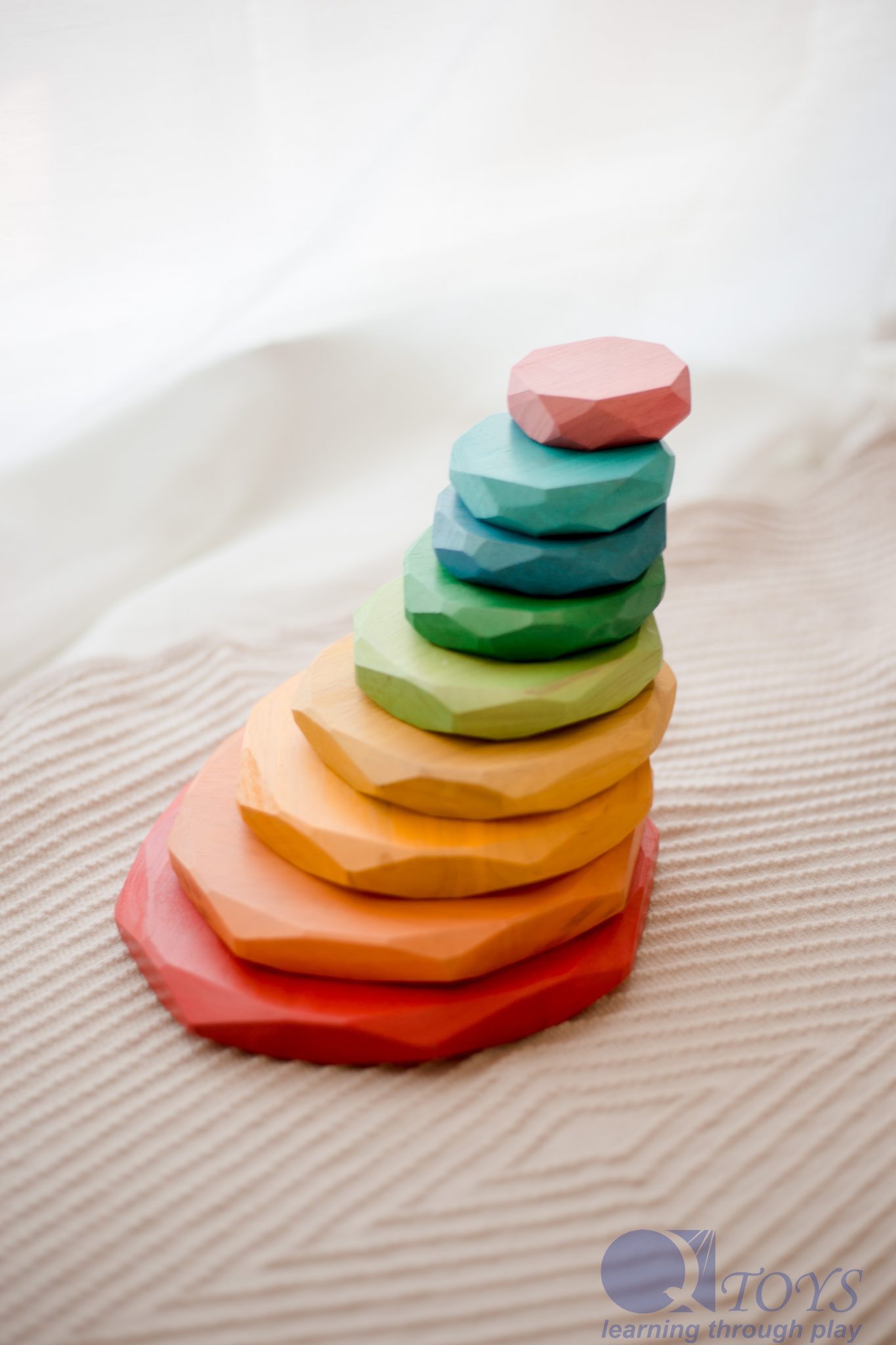 Coloured Stacking Stones Qtoys Learning through Play