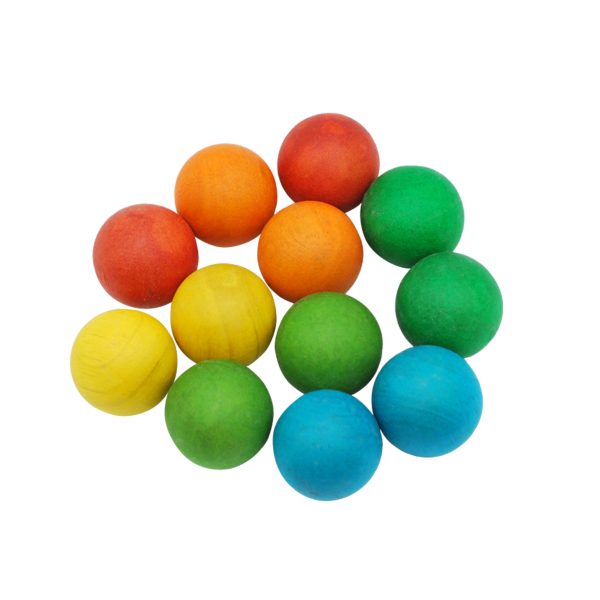 024-12 Wooden Coloured Balls