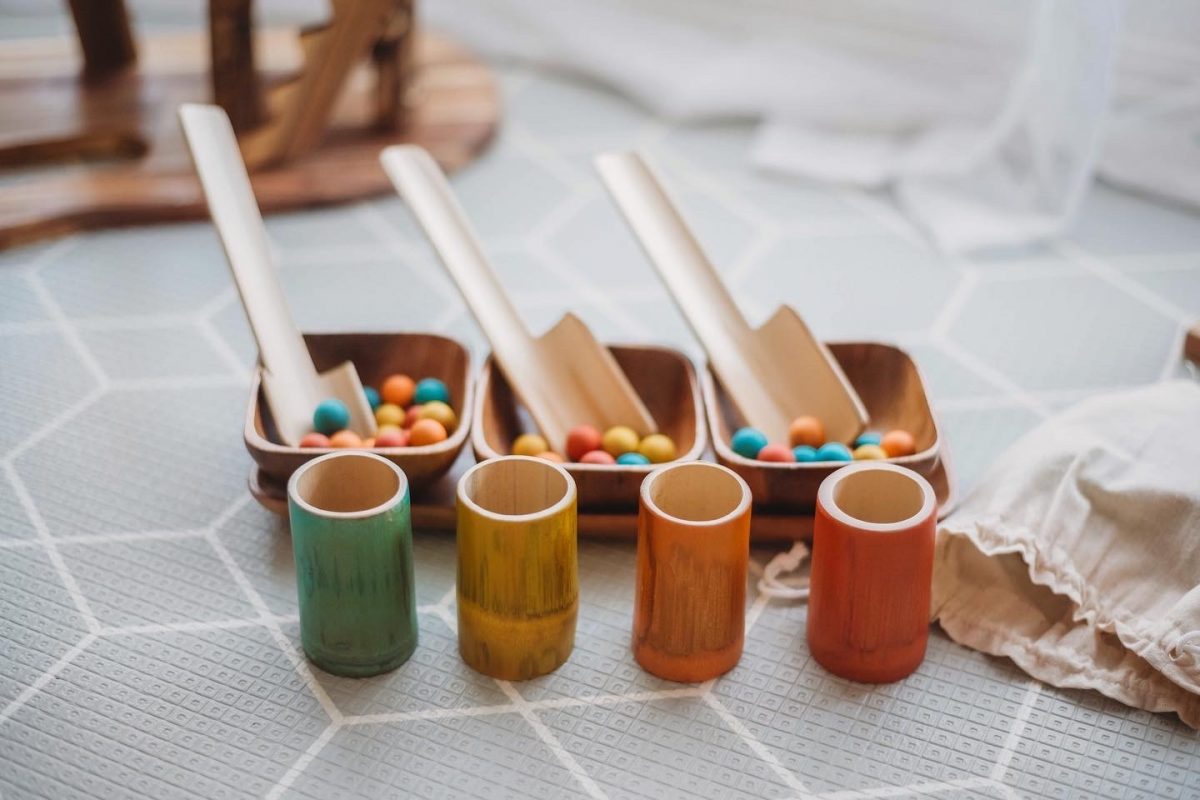 Rainbow Bamboo Sorting Tubes - Image 2