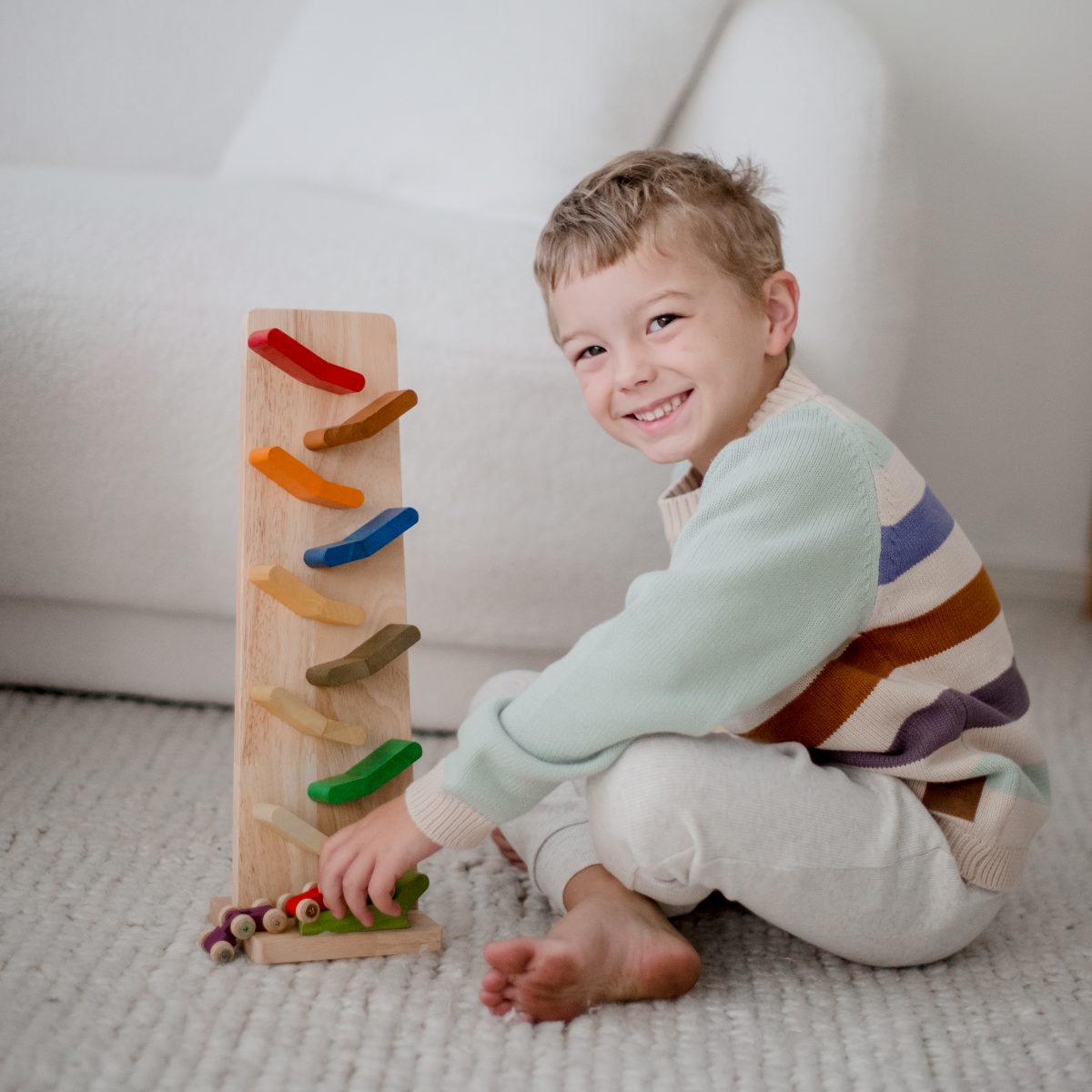 Colour Zig Zag Racing Car Qtoys Learning through Play