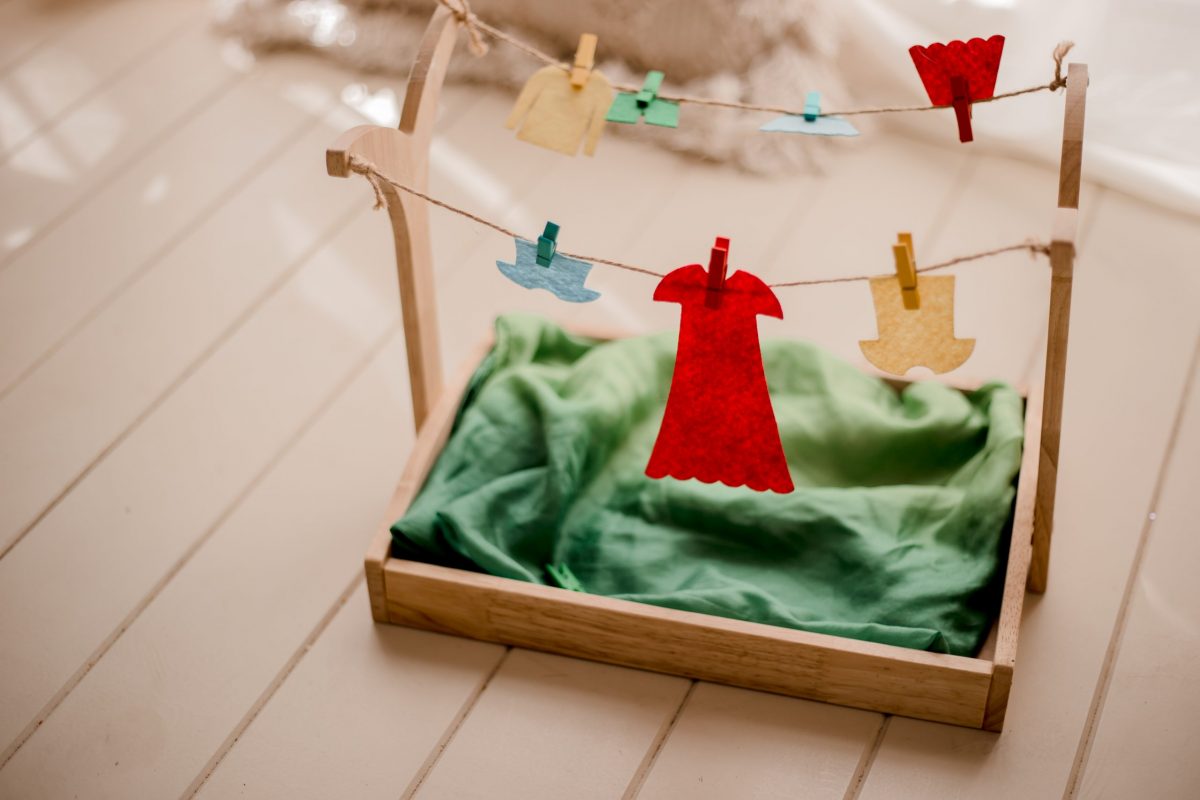 Montessori Clothes Hanging Play Set - Image 9