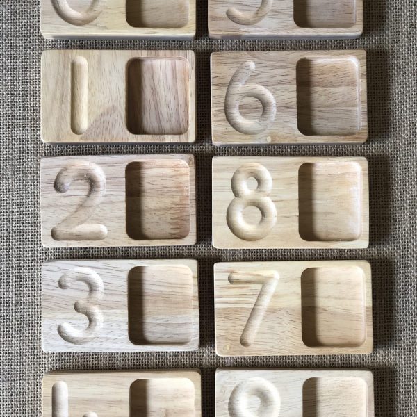 Wooden Counting and Writing Tray