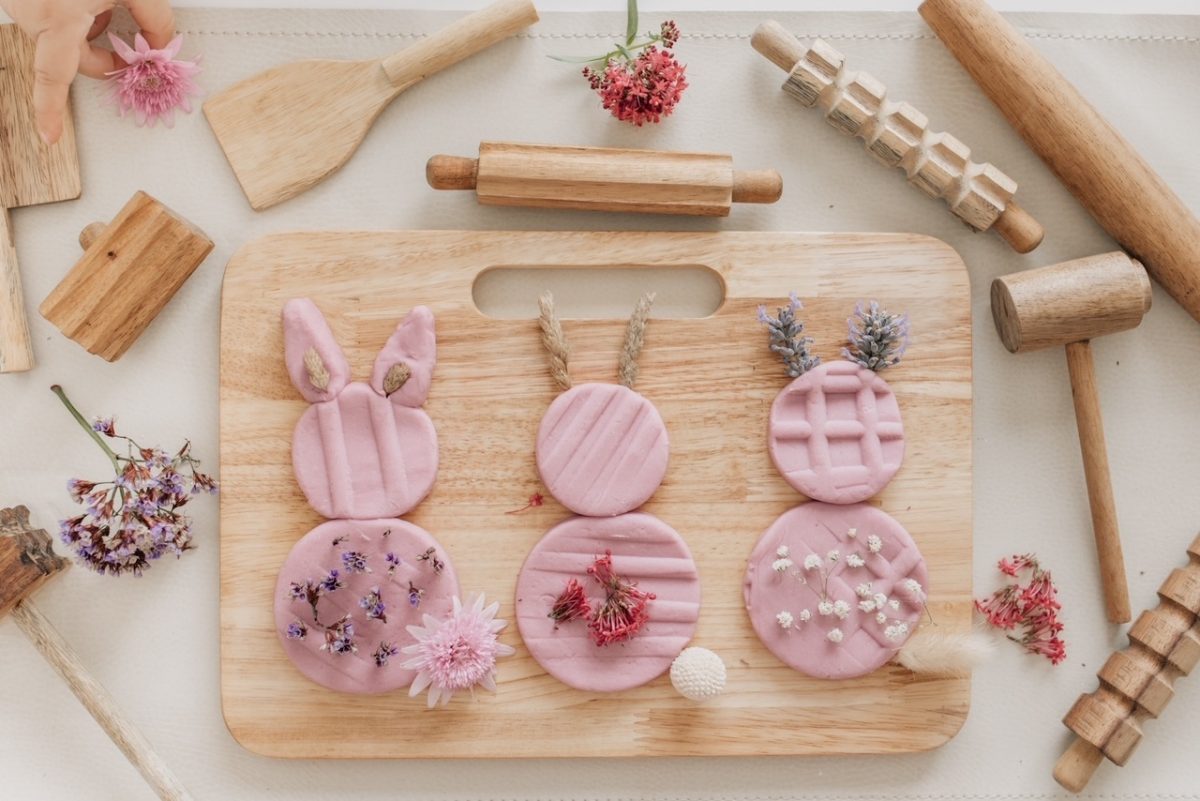 Wooden Play dough kit