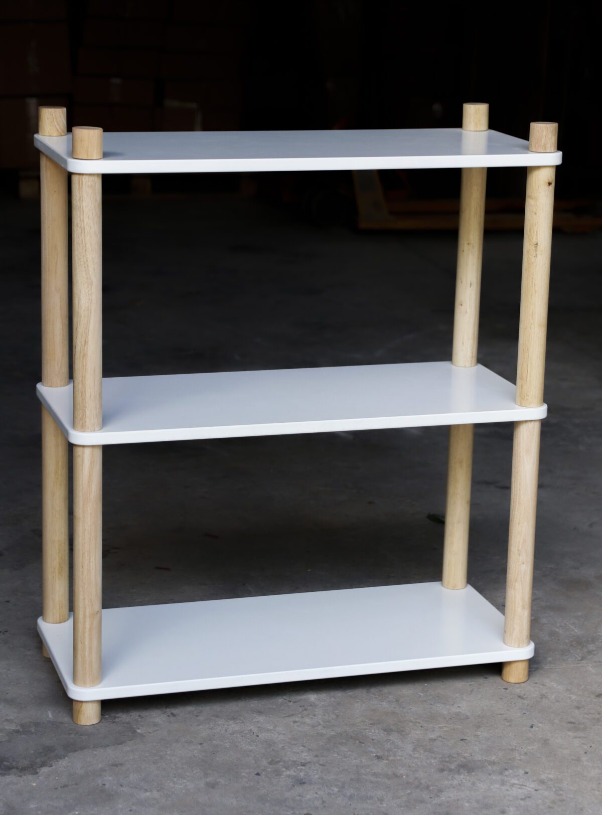 White Three Tier Bookshelf - Image 3