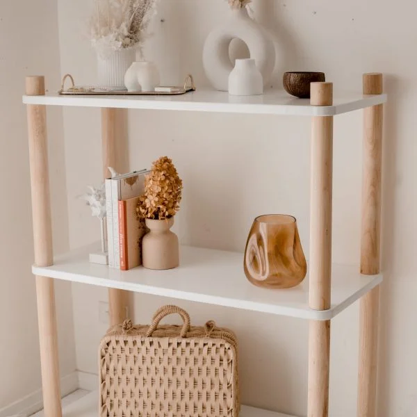 White Three Tier Bookshelf