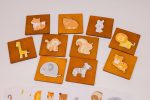 Wooden Animal Puzzle & Flashcard Matching Set – Montessori Learning Toy