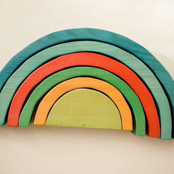 Large Color rainbow Blocks 6 pcs