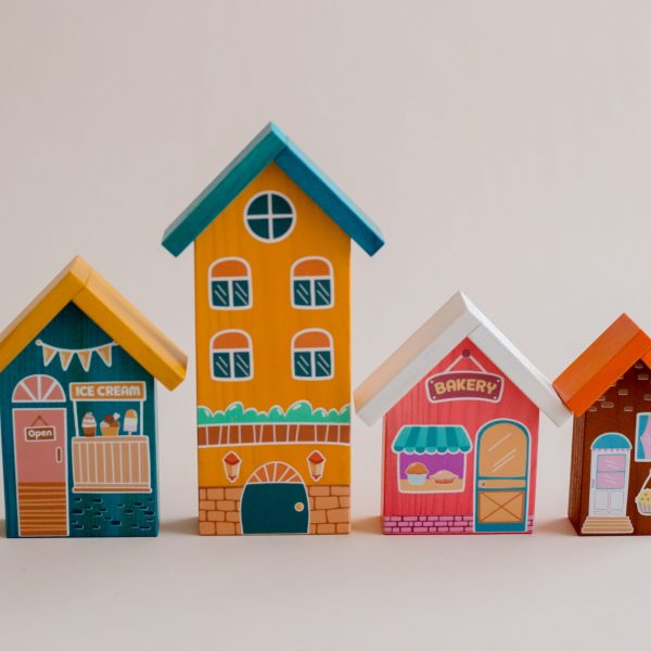 Wooden Play house set of 4