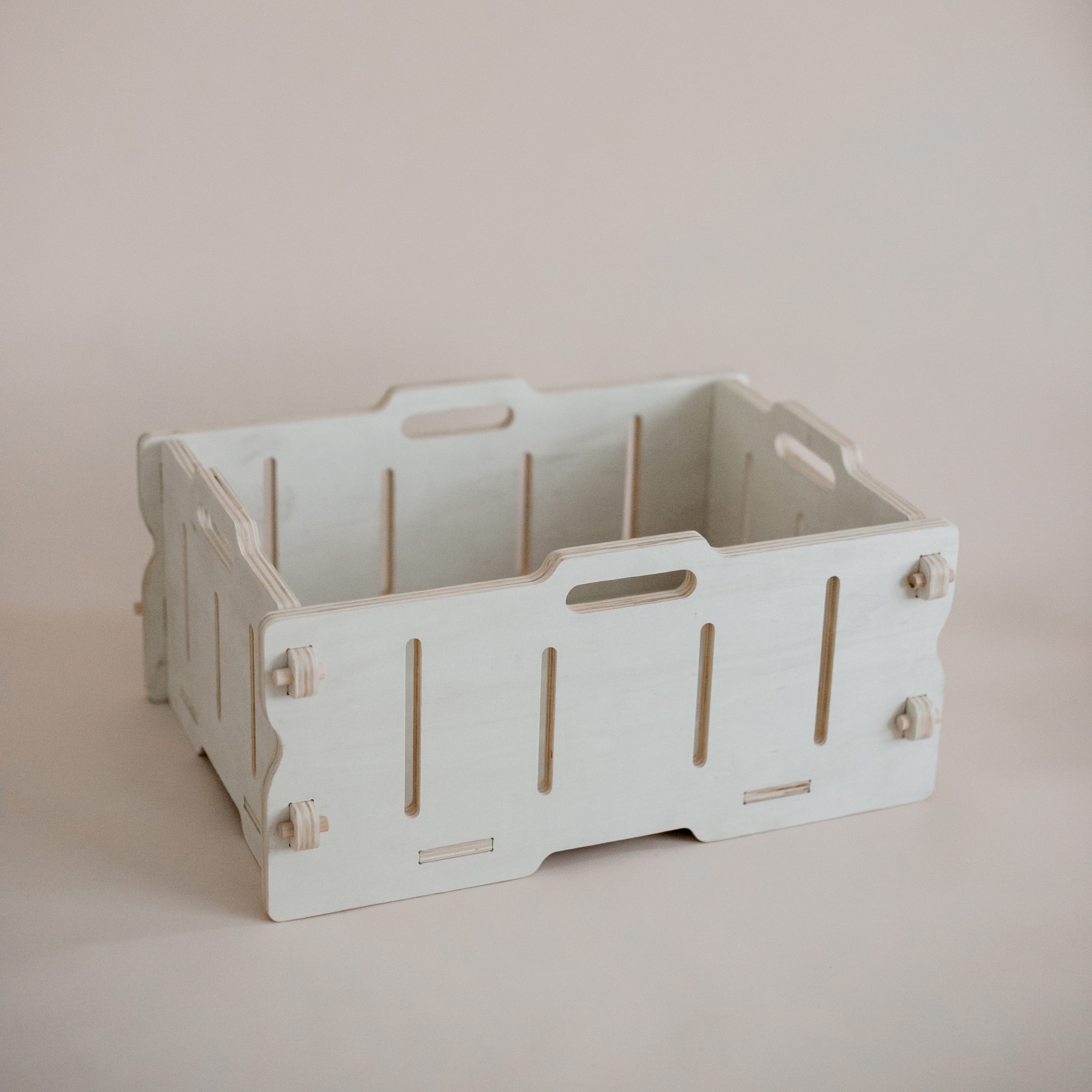 Stackable Wooden Crate Storage Box Qtoys Learning through Play